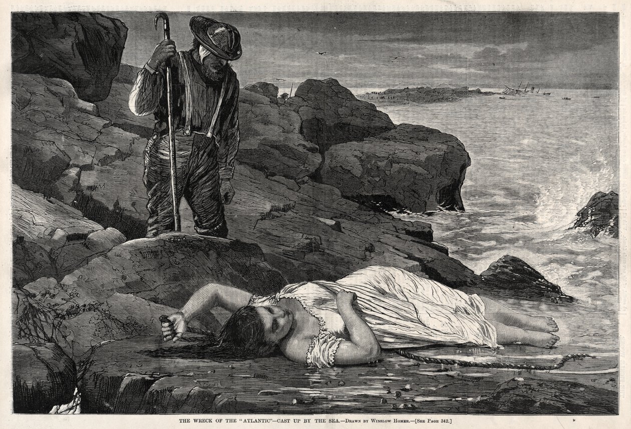 Das Wrack der "Atlantic" - Angespült vom Meer von Winslow Homer