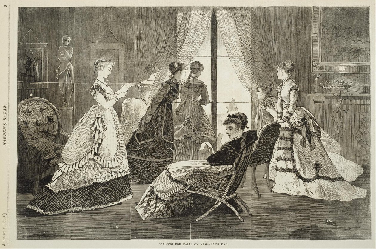 Warten auf Anrufe am Neujahrstag von Winslow Homer