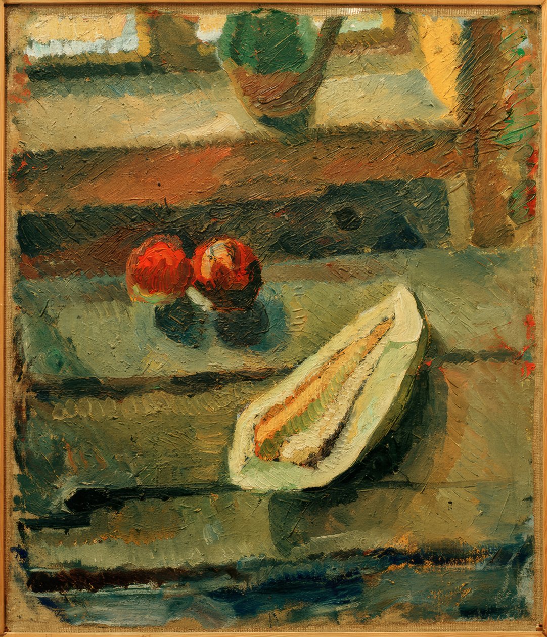 Stillleben mit Melone und Äpfeln von Wladimir F. Tatlin