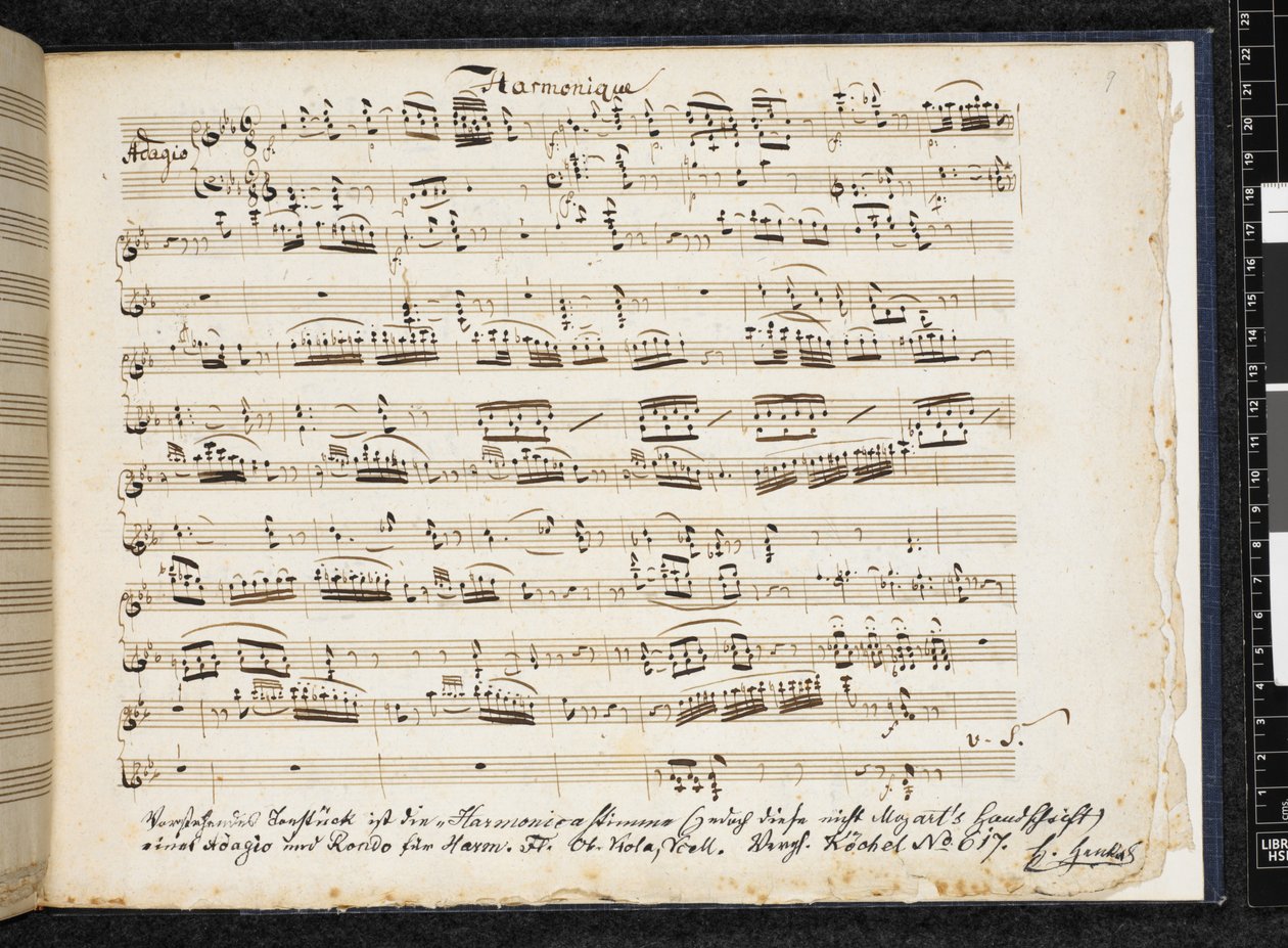 Adagio und Rondo in C-Moll/Dur für Armonica, Flöte, Oboe, Viola und Cello von Wolfgang Amadeus Mozart