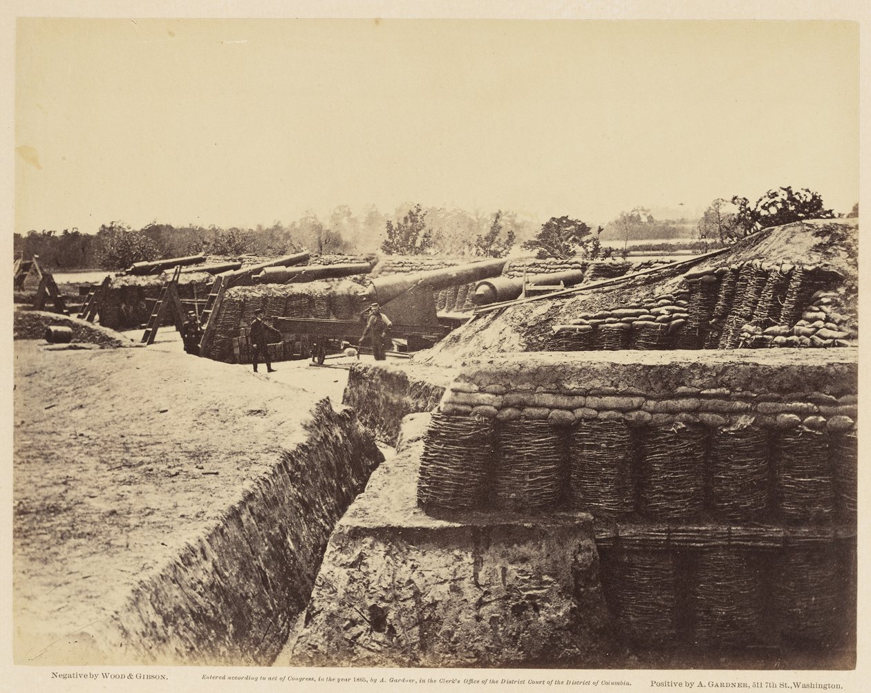 Batterie Nr. 1, in der Nähe von Yorktown, Mai 1862 von Wood and Gibson Wood and Gibson