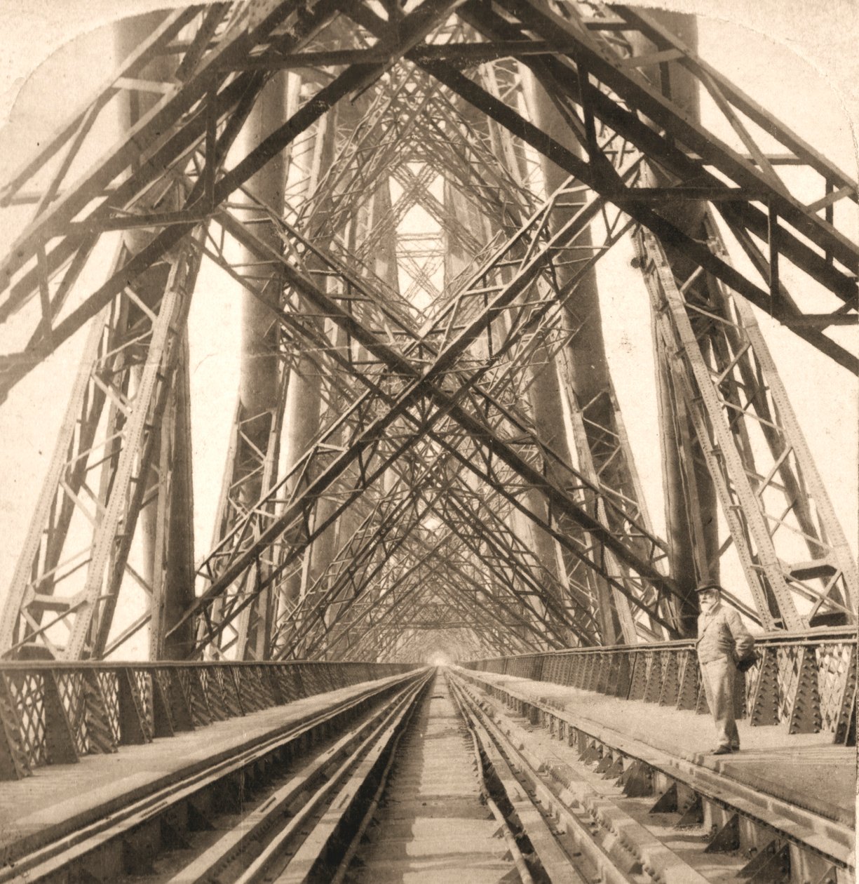 Die große Forth-Brücke, Schottland, 1896 von Works and Sun Sculpture Studios