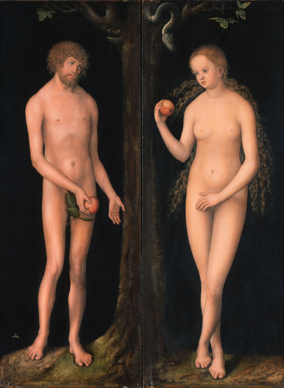 Adam und Eva von workshop of Lucas Cranach the Elder