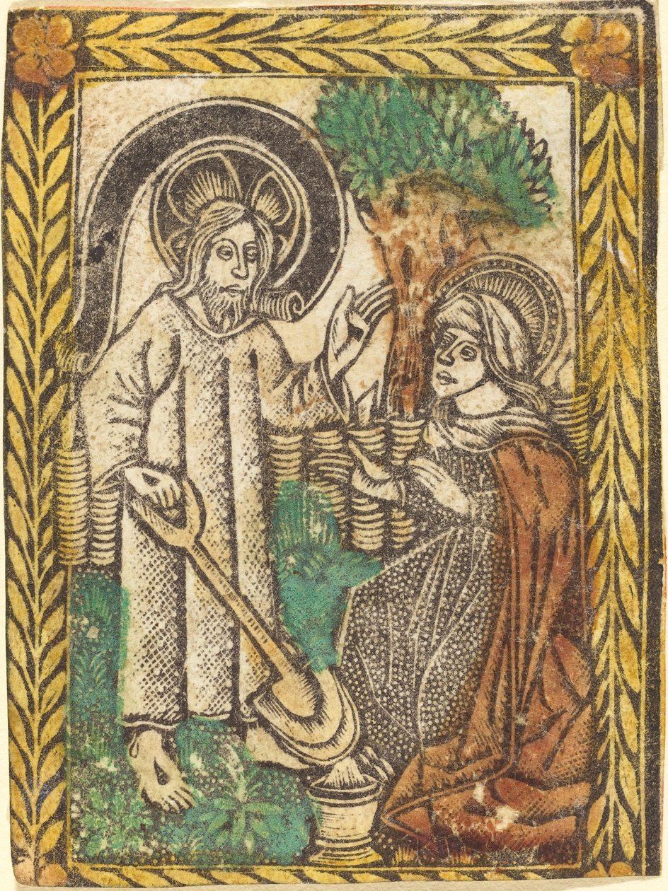 Christus erscheint der Magdalena als Gärtner von Workshop of Master of the Borders with