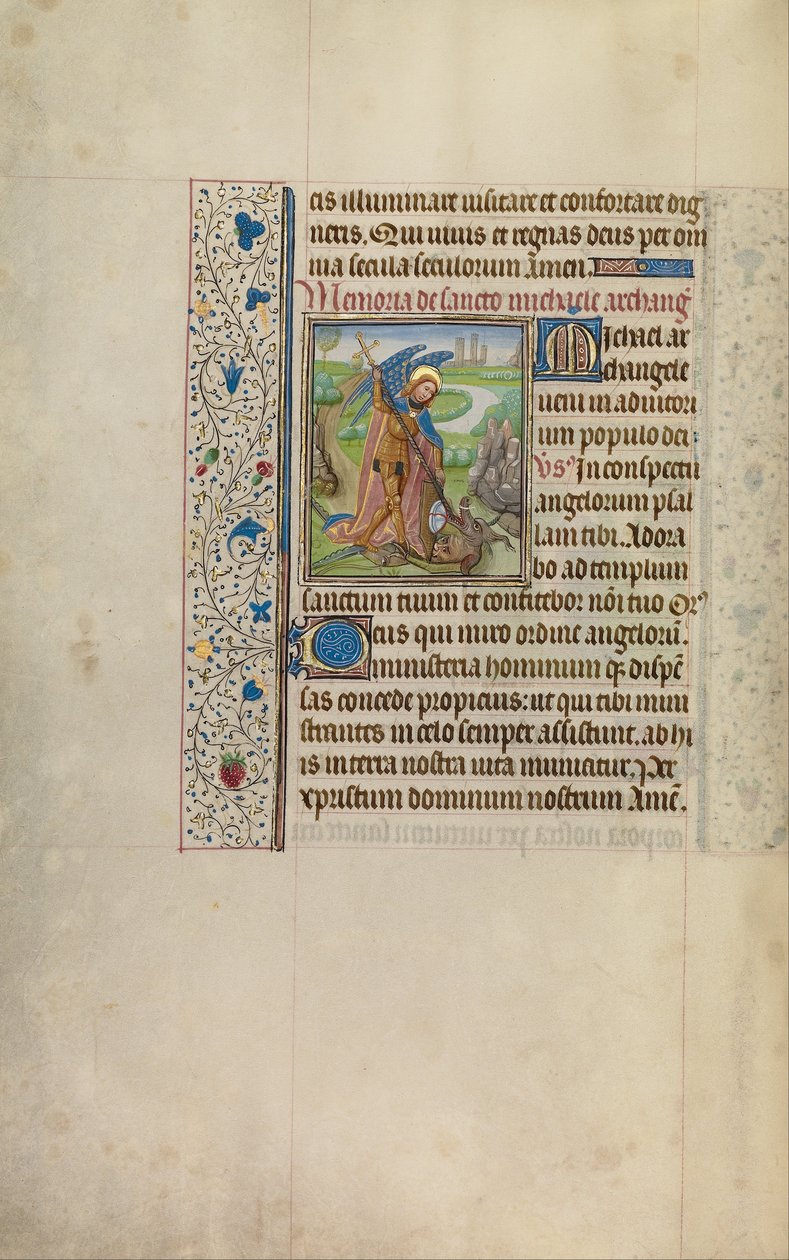 Heiliger Michael und der Drache von Workshop of Willem Vrelant