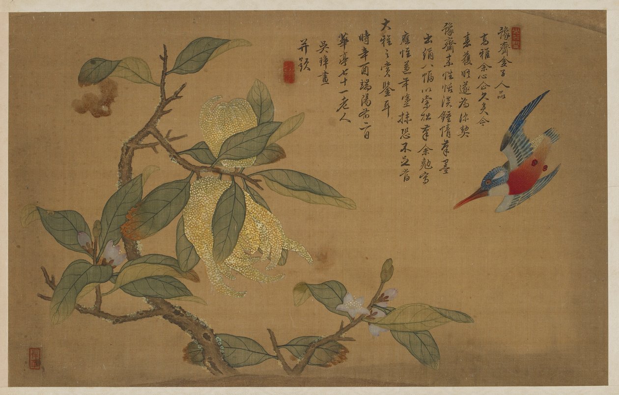 Vogel, Frucht und Blumen von Wu Zhang
