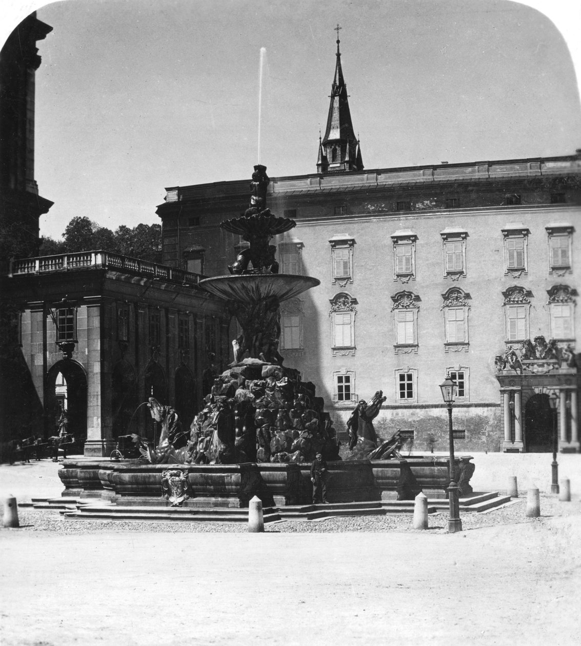 Hofbrunnen und Residenz, Salzburg, Österreich, ca. 1900er Jahre von Wurthle and Sons