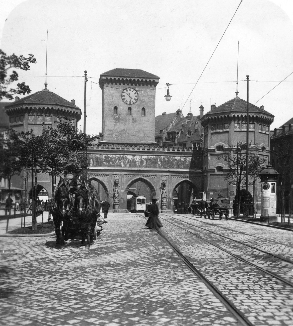 Isartor, München, Deutschland, um 1900 von Wurthle and Sons