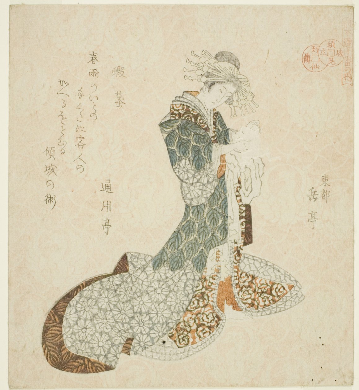 Liu Haichan (Gamma), aus der Serie "Leben der taoistischen Unsterblichen parodiert von Kurtisanen - Eine Serie von sieben" von Yashima Gakutei