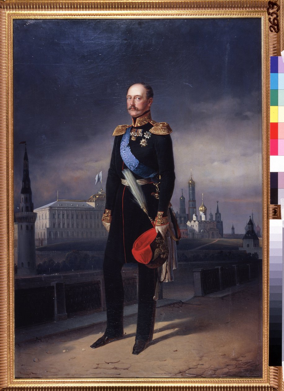 Porträt von Kaiser Nikolaus I. von Yegor (d.1891) Bottman