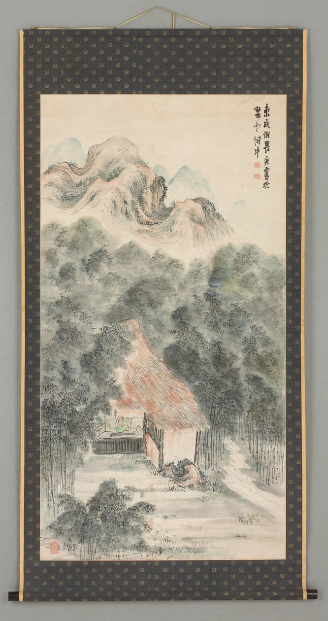 Rückzugsort eines Gelehrten in einem Bambushain, ca. 1760-1767 von Yosa (1716-83) Buson