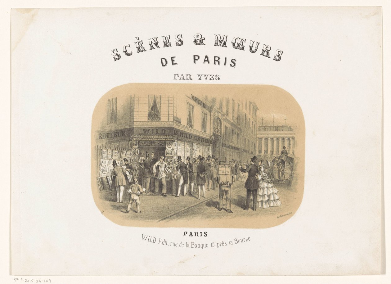 Außenansicht des Verlags Wild in Paris von Yves