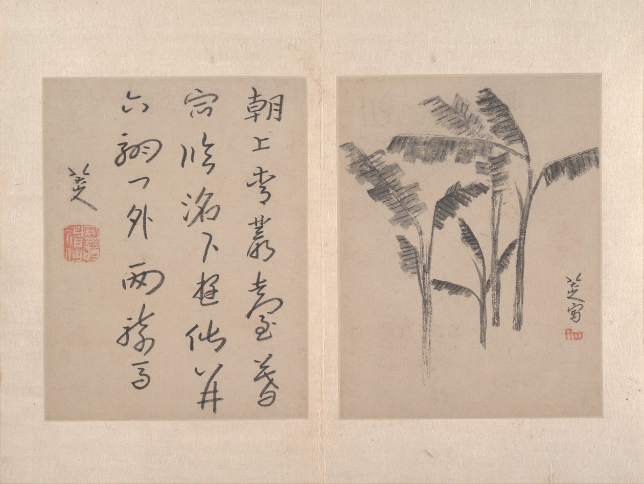 Album mit verschiedenen Gemälden (Album mit zwölf Gemälden) von Zhu da (attr.to) Bada Shanren