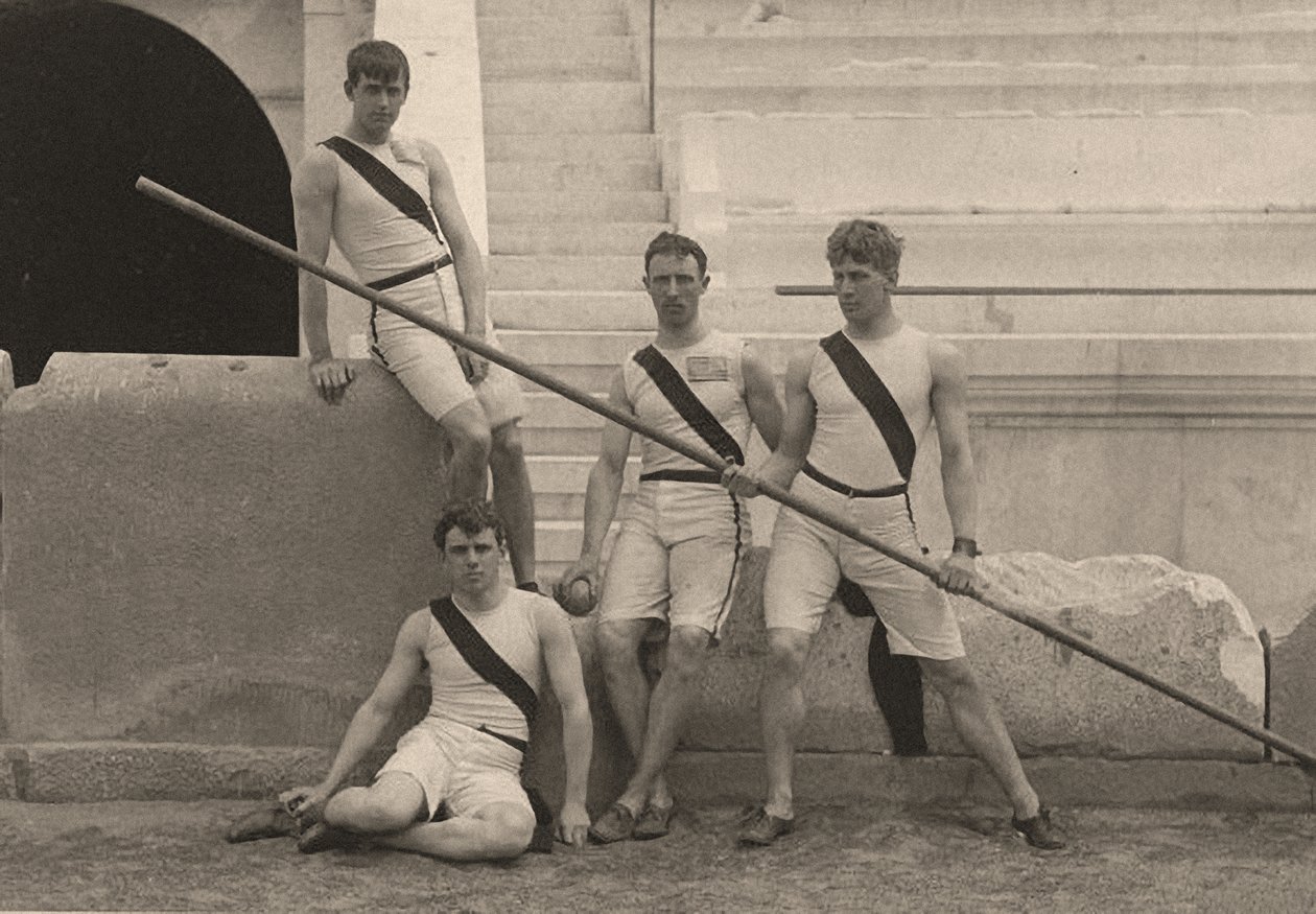 Amerikanische Athleten bei den Olympischen Sommerspielen, Athen, Griechenland. 1896 von . .