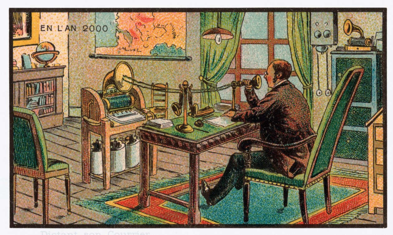 Postaufnahme auf einem Grammophon von . .
