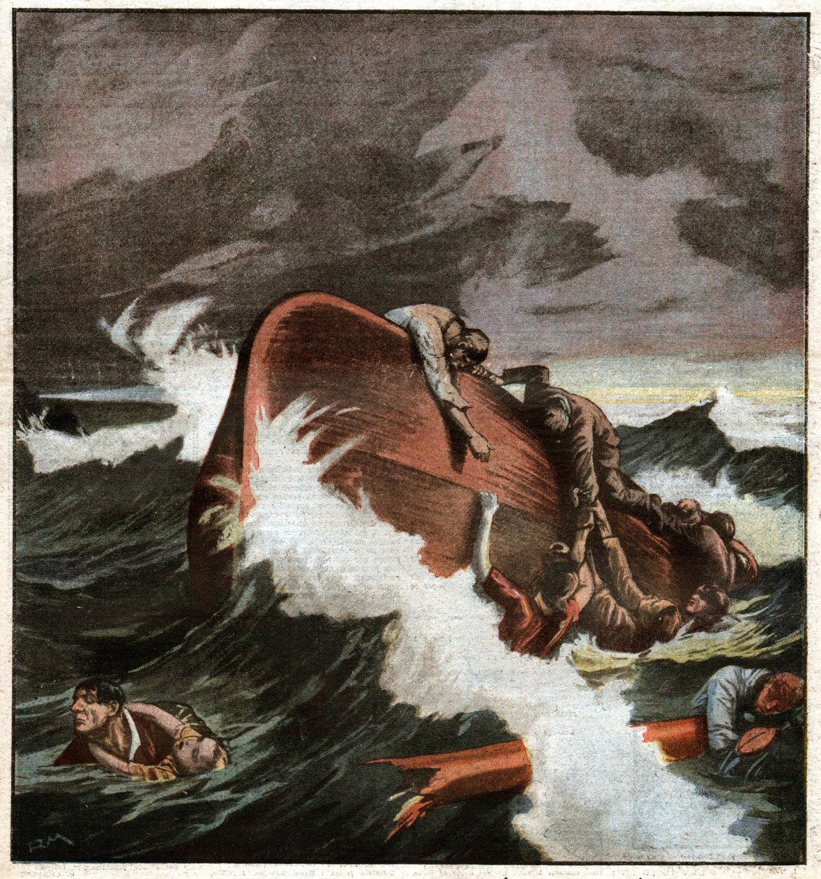Schiffswrack im Mittelmeer von Ferdinand Georg Waldmuller