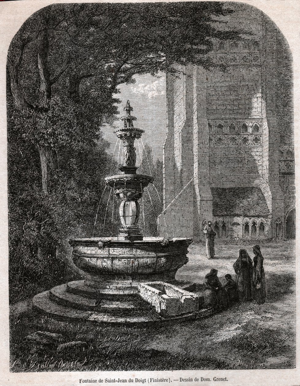 Heiliger Johannes des Fingers, um 1850 (Gravur) von . .
