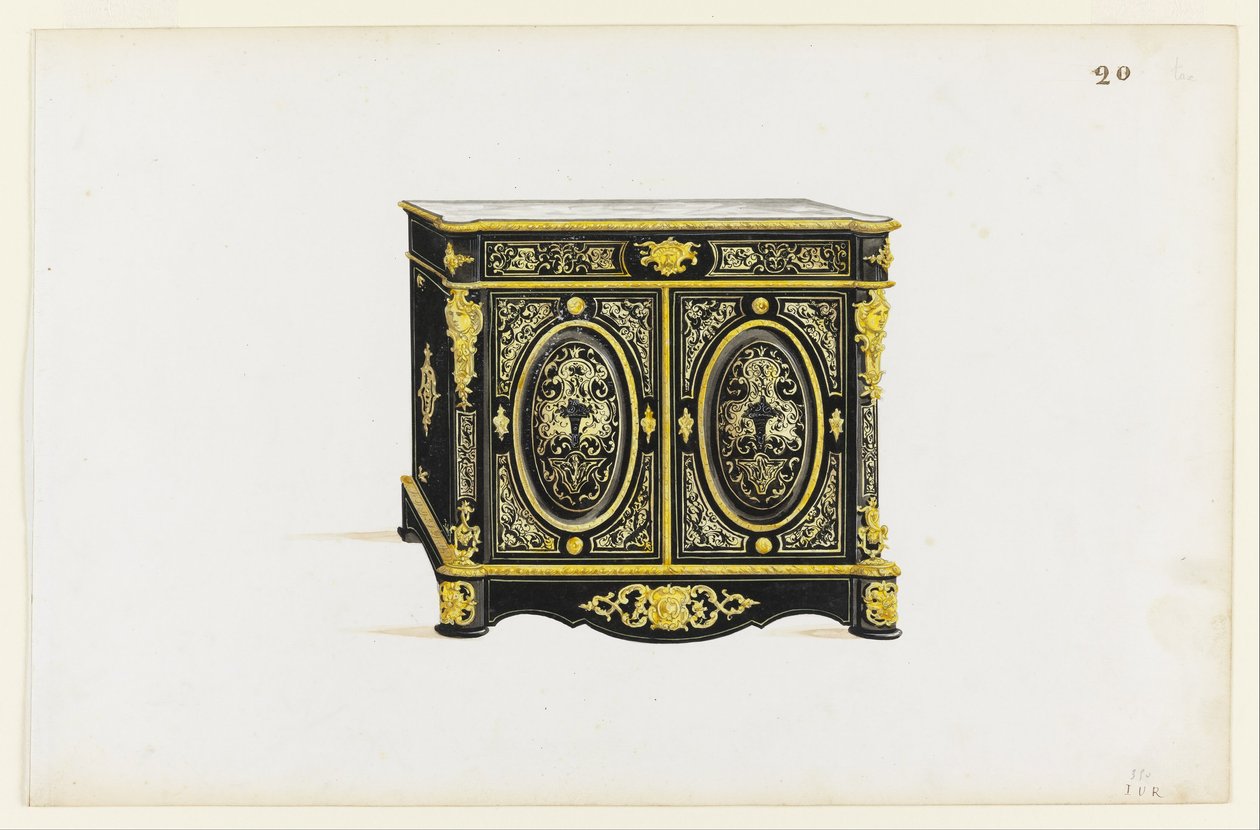 Design für ein Kabinett im Boulle-Stil von Pagny