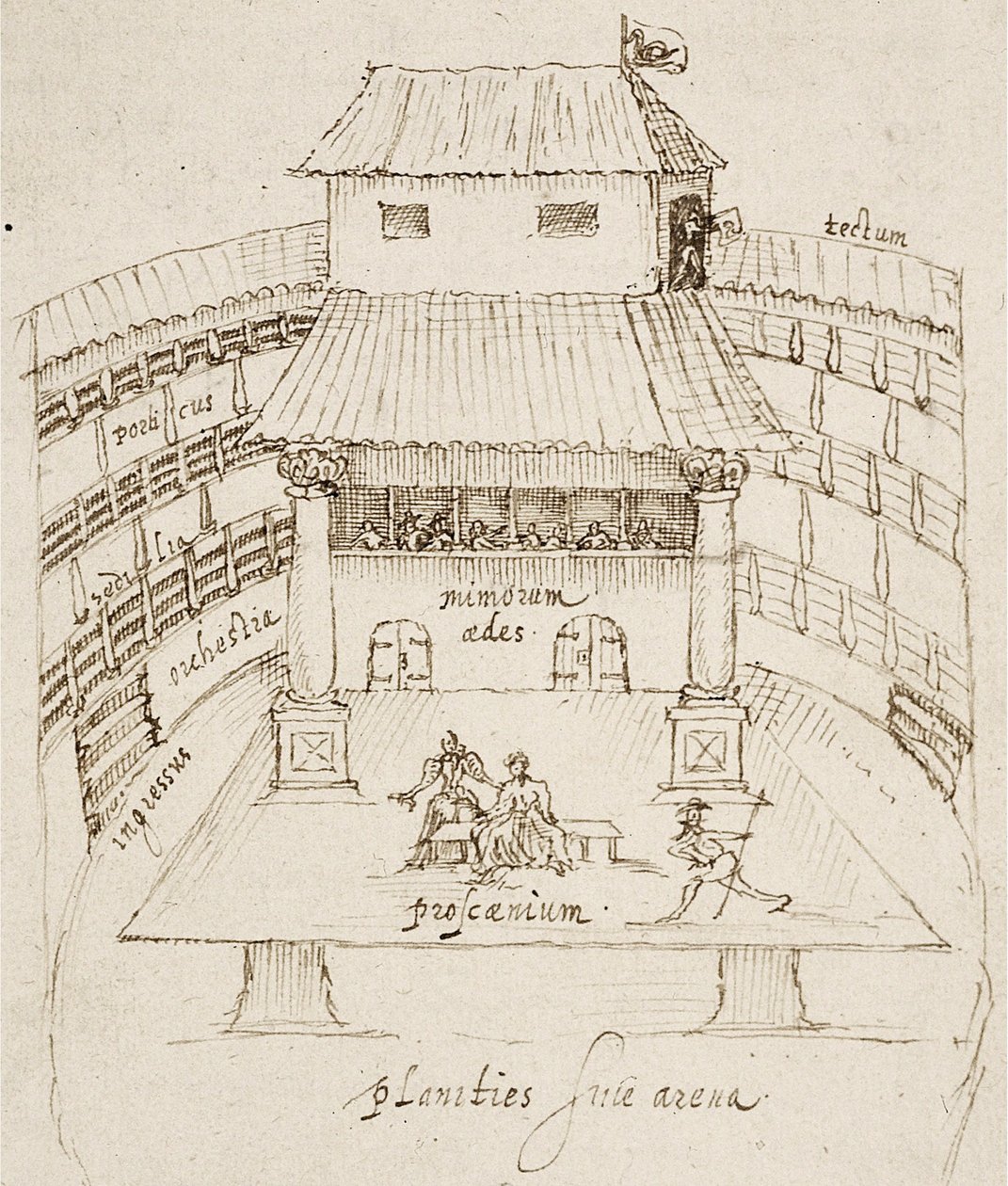Das Schwanen-Theater in London von after Johannes de Witt Aernout van Buchel
