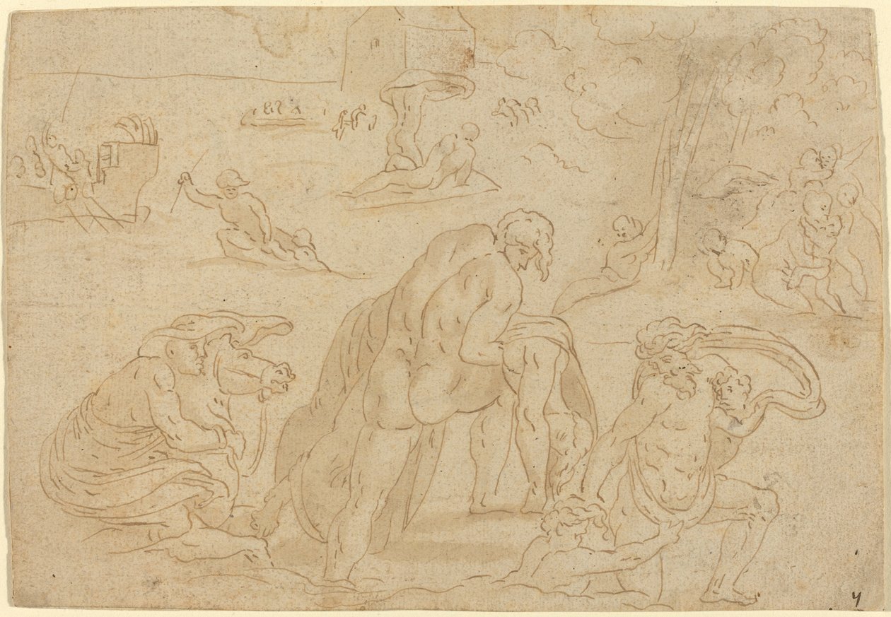 Die Sintflut, von der Loggia des Vatikans von after Raphael
