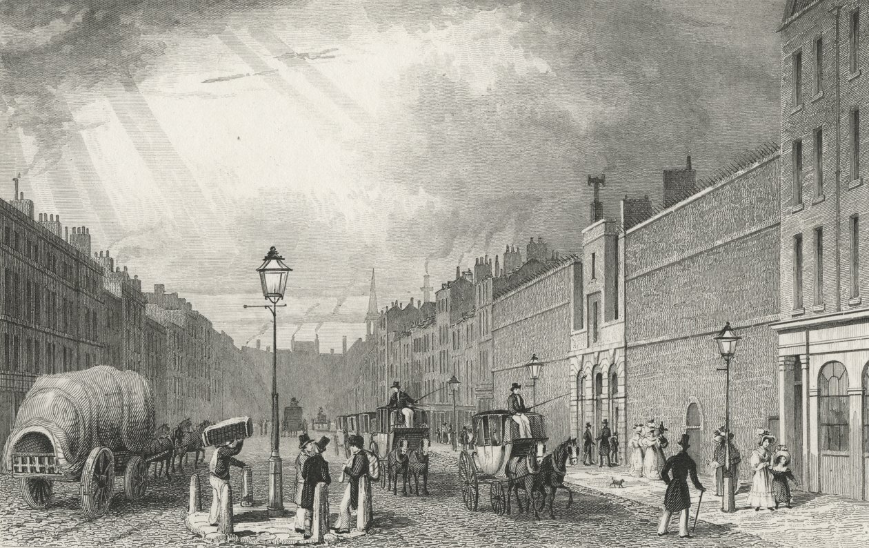 Farringdon Street und das Fleet-Gefängnis, 1830 von Thomas Hosmer after Shepherd