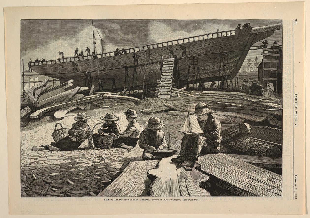 Schiffbau, Gloucester Hafen, aus Harper