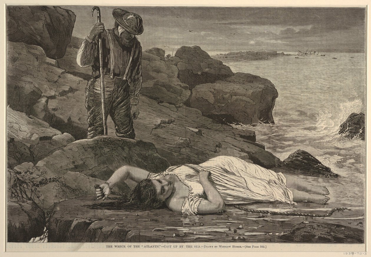 Das Wrack der "Atlantic" – Angespült vom Meer von after Winslow Homer