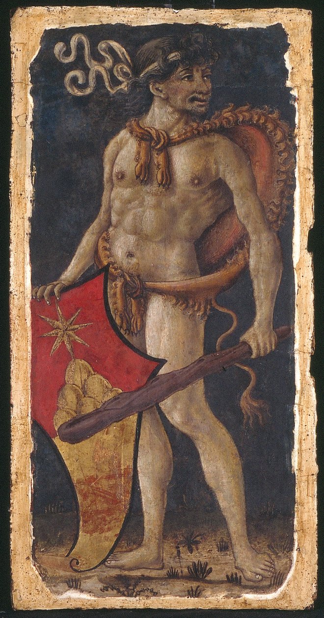 Wilder Mann mit Wappen der Familie Chigi von anonymous 