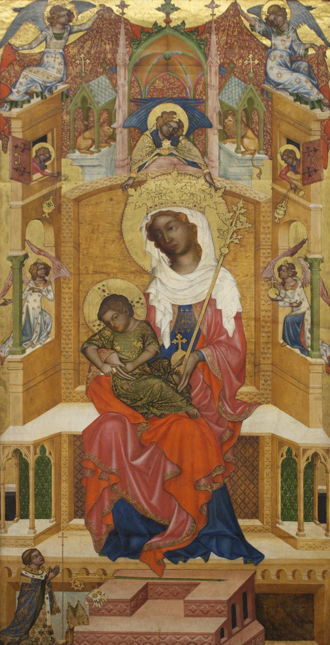 Thronende Maria mit dem Kind (Glatzer Madonna) von anonymous 