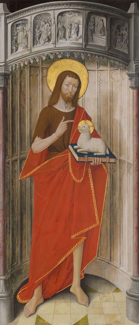 Tafeln vom Hochaltar der Kartause von Saint-Honoré, Thuison-les-Abbeville: Johannes der Täufer von anonymous 