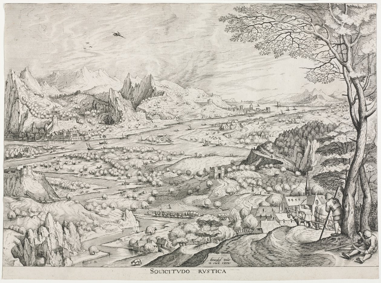 Die großen Landschaften: Solicitudo Rustica von attributed to Jan van Doetechum