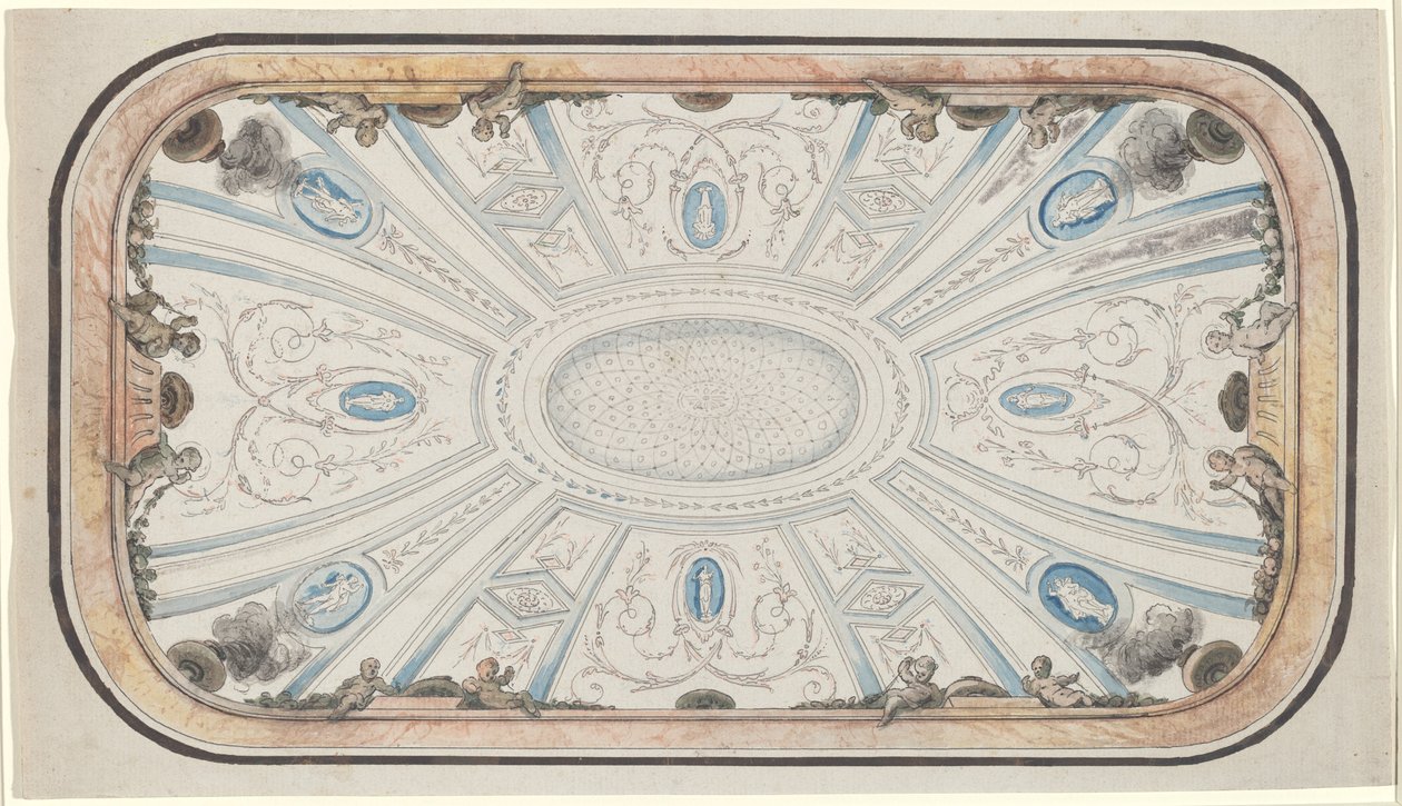Entwurf für eine Decke von attributed to Mauro Antonio Tesi