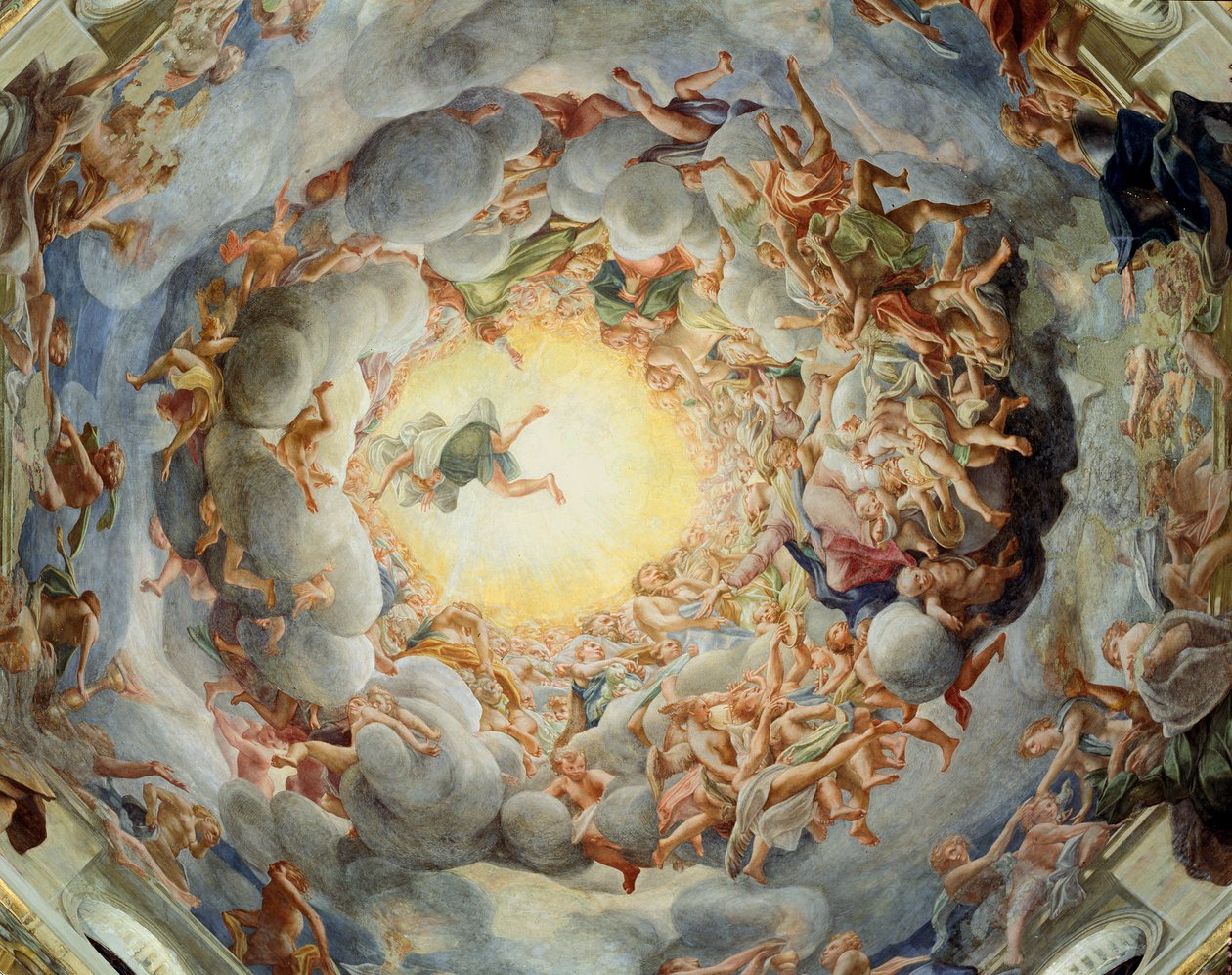 Mariä Himmelfahrt, von der Decke der Kuppel, 1526-30 von Antonio da Correggio