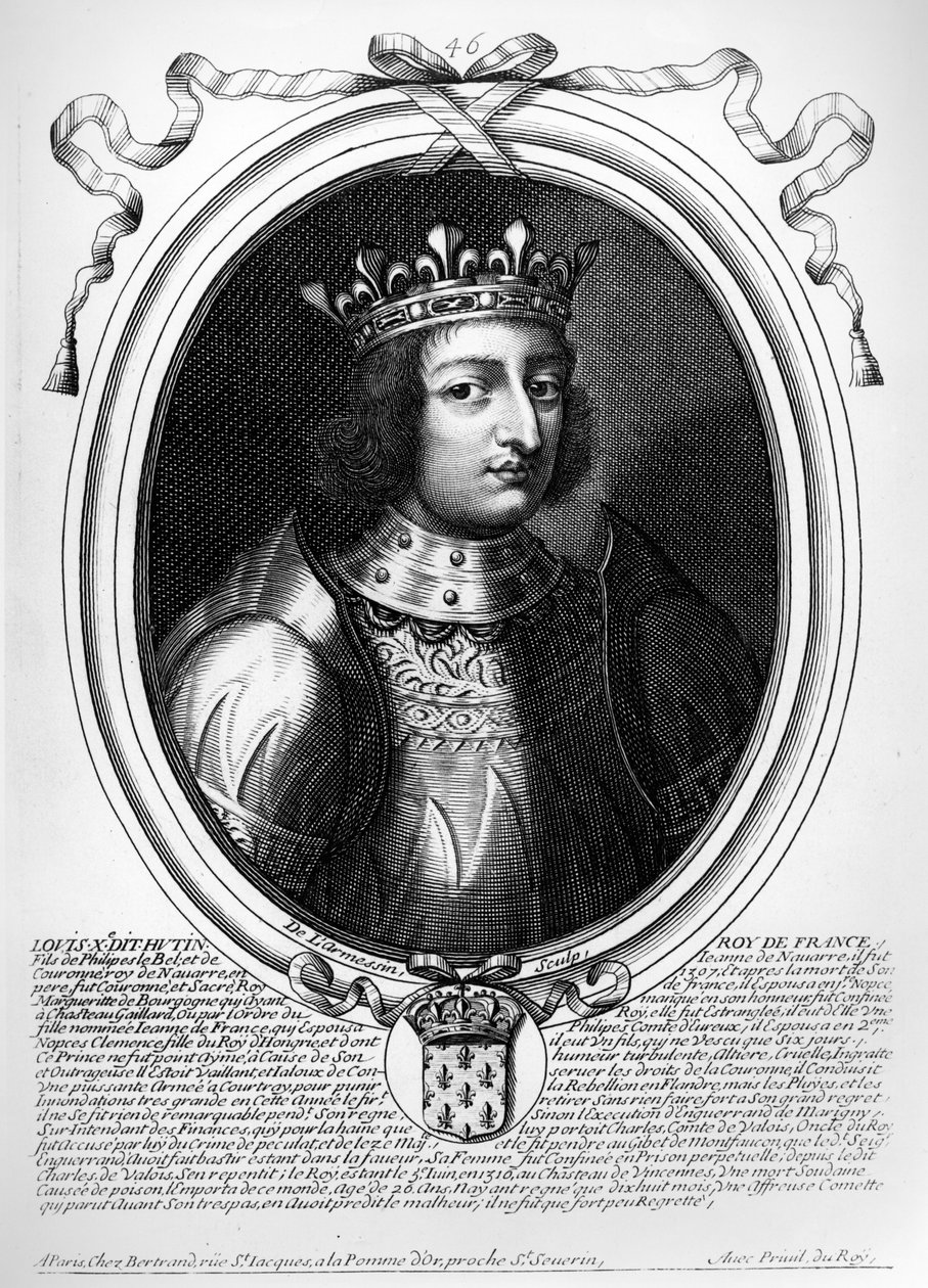 Ludwig X. (1289-1316) der Eigensinnige, König von Frankreich und Navarra, aus 