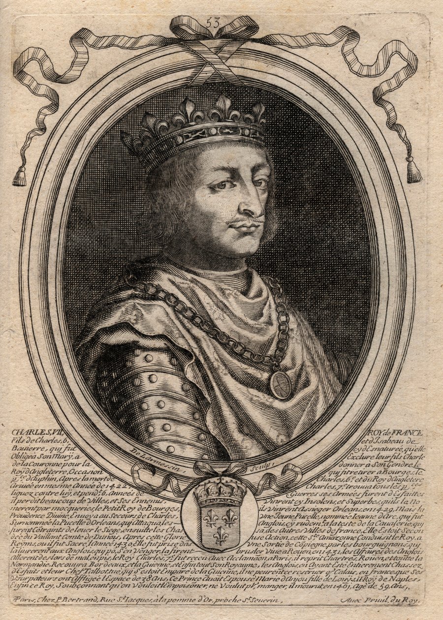 Porträt von Karl VII. (1403-1461), König von Frankreich von de Larmessin