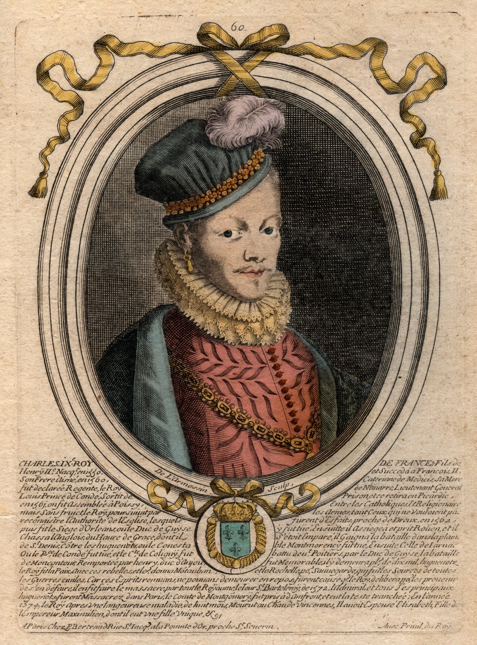 Porträt von König Ludwig XII. (1462-1515) - Porträt von Ludwig XII. von Frankreich (1462-1515), König von Frankreich - Gravur aus 