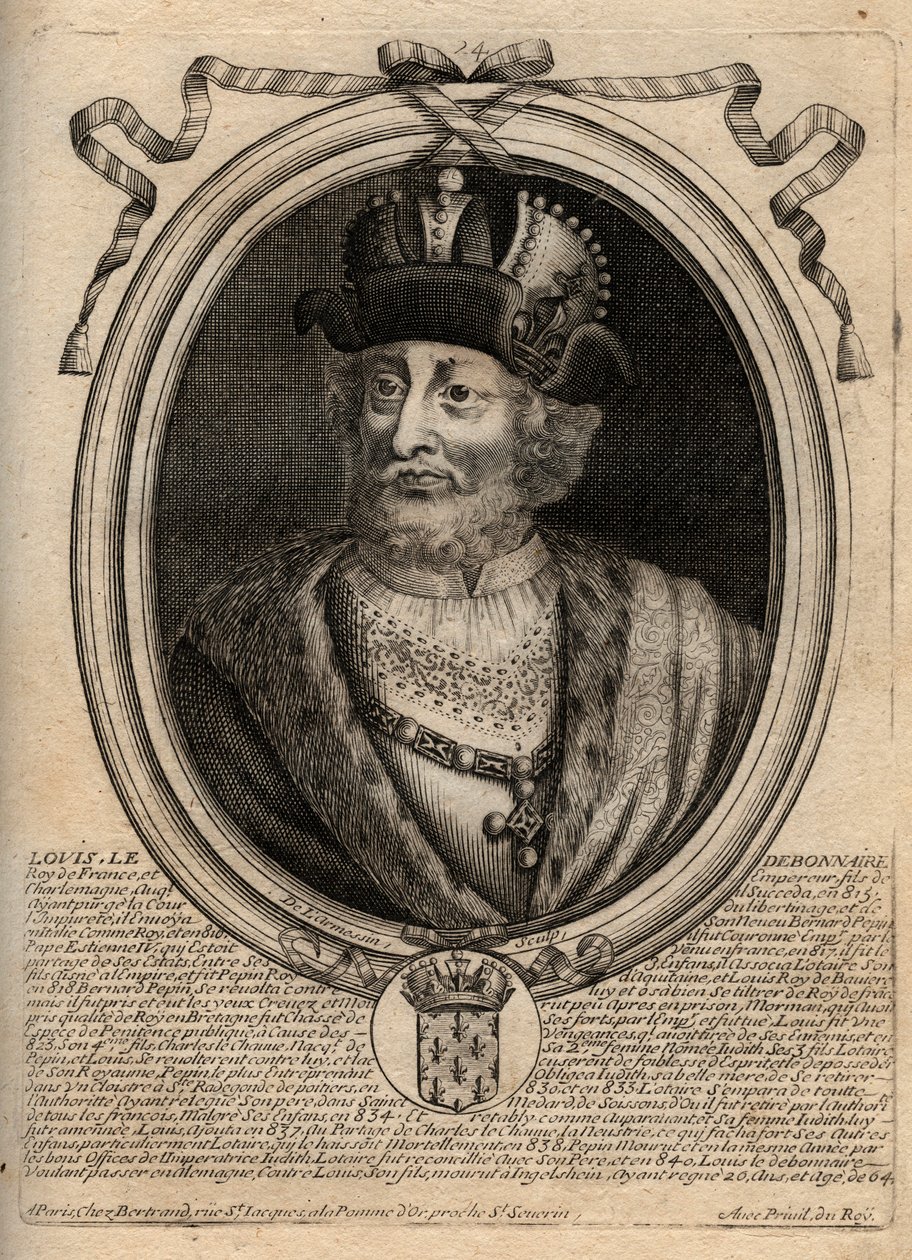 Porträt von Ludwig I. dem Frommen (778-840), König von Frankreich - Ludwig I. der 