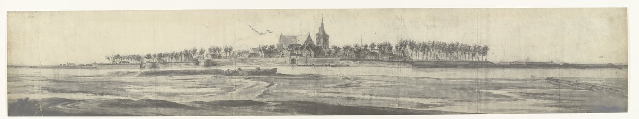 Ansicht von Grave, 1672 (Serie: Zeichnungen des französischen Einfalls in die Niederlande 1672 von Adam Frans van der Meulen, aufbewahrt in der Manufacture des Gobelins) von frères Moreau