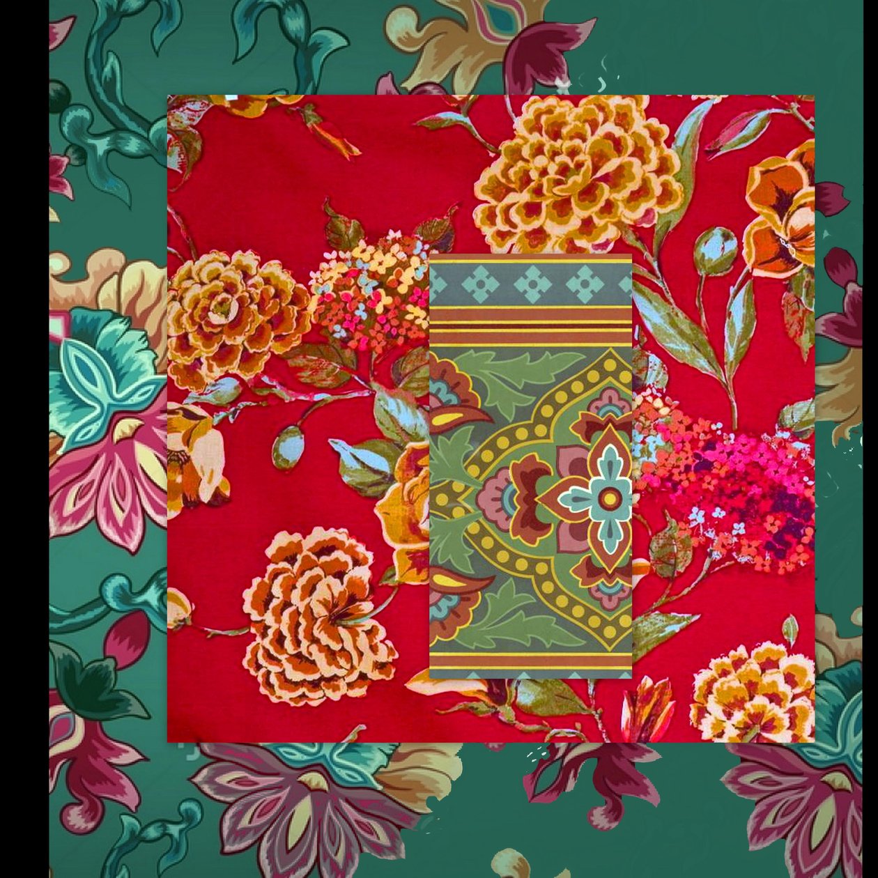 Gemischte Blumencollage, 2018 von linda arthurs