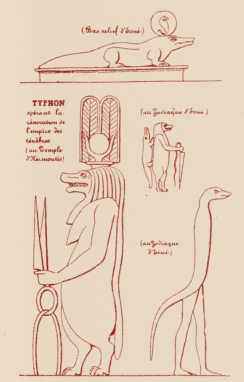Ägyptische Symbole des Typhon von Éliphas after Lévi