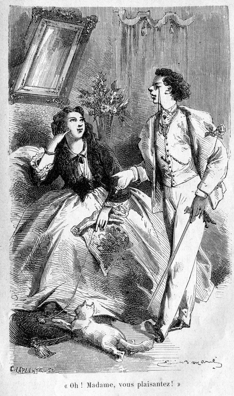 Eine von 28 ganzseitigen Illustrationen von Émile Bayard in von Émile Bayard