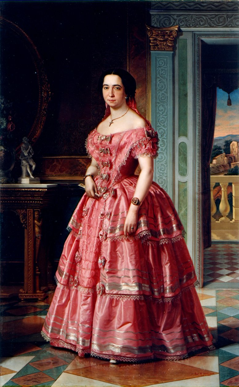 Porträt einer Dame von Angel María Cortellini