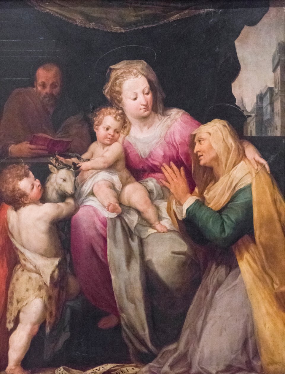 Heilige Familie mit der heiligen Anna und dem heiligen Johannes von or Wit Peter (c.1548 1628) Witte
