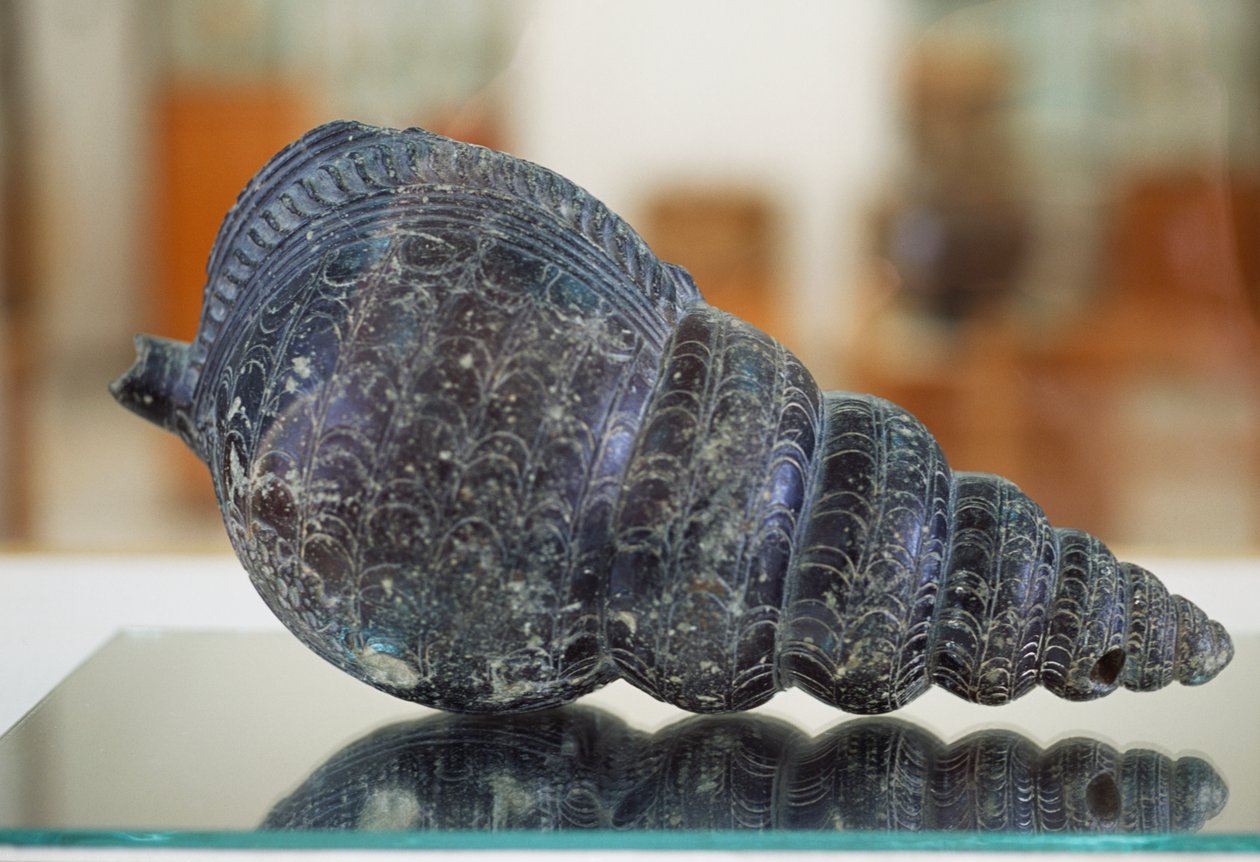 Tritonmuschel-Rhyton (rituelles Gefäß), aus dem Palast von Malia, Kreta, Griechenland, minoische Zivilisation von Unbekannt Unbekannt