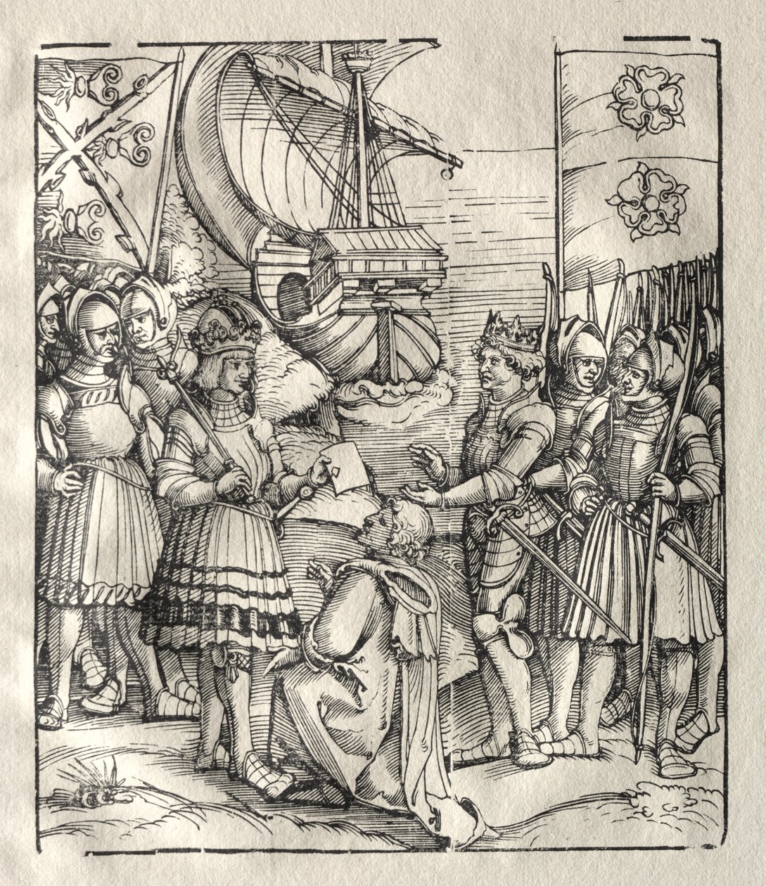 Maximilian schließt Frieden mit Heinrich VII. von possibly by Peter Flötner