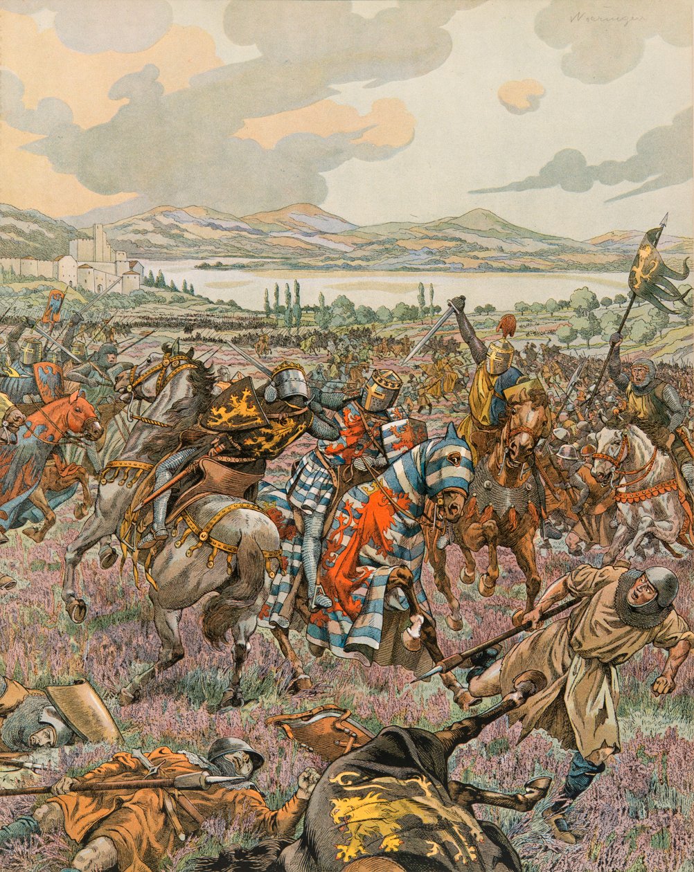 Jacques Marie Gaston Onfroy de Breville, genannt JOB - Geschichte Belgiens: Johann I., Herzog von Brabant, siegreich in der Schlacht von Woeringen 1288 während des Limburger Erbfolgekrieges und gibt Brabant Autonomie von Deutschland von pseudonym for Onfray de Breville Jacques Job