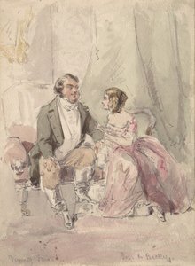 Szene aus Vanity Fair: Jos und Becky, 1848-80