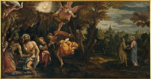 Taufe und Versuchung Christi, ca. 1582 von Veronese