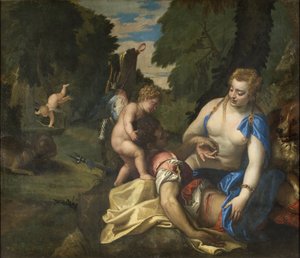 Venus trauert um Adonis, von Paolo Veronese von Veronese