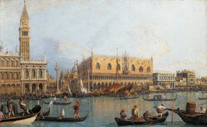Italien, Florenz, Gemalte Ansicht des Dogenpalastes in Venedig